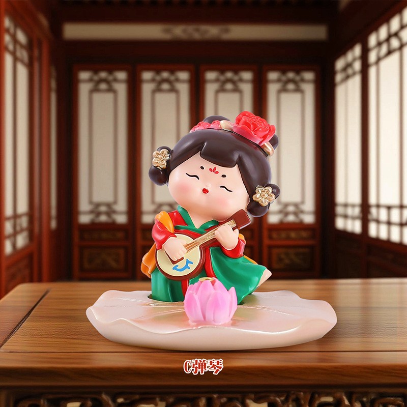 新款热卖古风唐小环仕女手机支架懒人桌面神器树脂工艺礼物款ZJ27