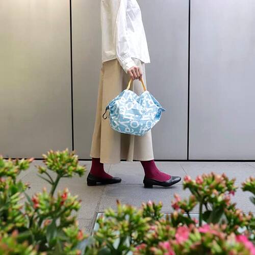 日本代购shupatto伊东屋限定字母图案购物袋折叠单肩包Itoya Kids