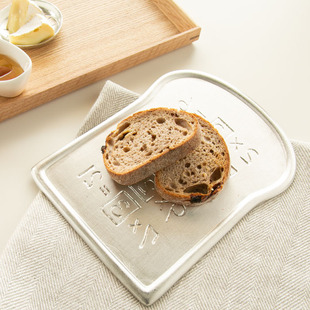 日本代购能作锡制托盘吐司形状个性金属茶盘果盘乘法表冷餐盘子