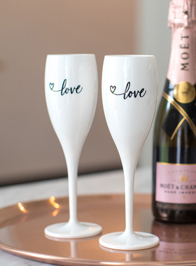 德国进口koziol刻字高脚杯Dreams送朋友女友白色love字母Sunshine