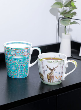 进口德国制KONITZ艺术图案陶瓷马克杯北欧风名画印花骨瓷杯