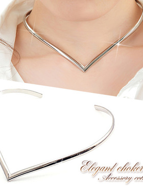 一条金属线的个性项链项圈