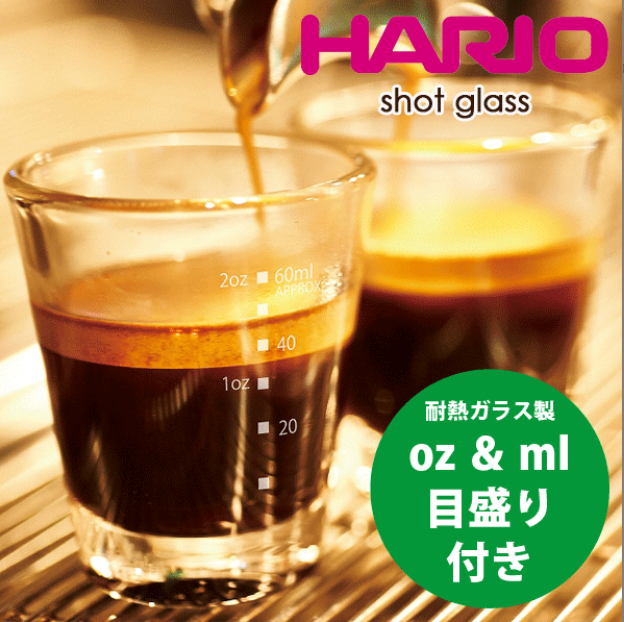 日本代购 HARIO刻度小杯子耐热玻璃杯酒杯酒盅茶杯咖啡杯-封面