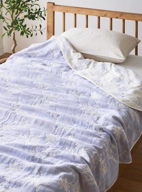 代购日本制三河木棉的5层毛毯盖毯纯棉单被柔软亲肤