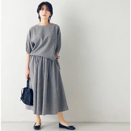 日系成熟通勤五分短袖半裙套装