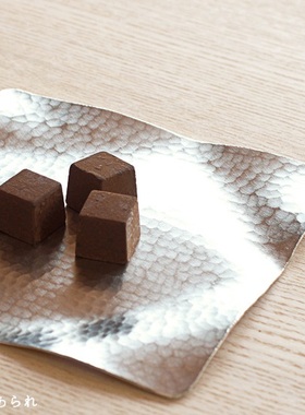 日本代购syouryu锡纸盘子 随意弯折寿司点心拼盘 四方形托盘 冰雹