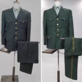 春秋西装 常服中山领口套装 领套装 外套冬季 男 松枝绿正装 新款