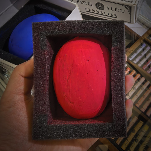 法国SENNELIER申内利尔鹅蛋大色粉块鹅卵石粉彩手工粉彩24色绘画