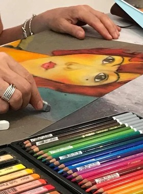 德国天鹅pastel pencils色粉铅笔CarbOthello粉彩铅笔彩色炭笔干粉铅笔12 24 36 48 60色套装stabilo思笔乐