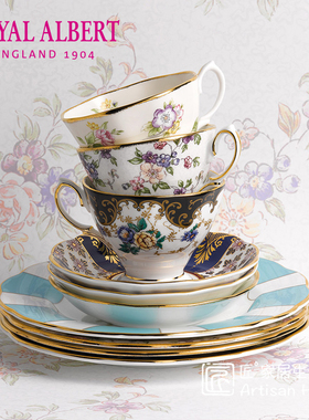 现货Royal Albert阿尔伯特百年系列骨瓷红茶杯碟盘三件套绝版老款