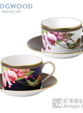 【咨询折扣】英国进口WEDGWOOD蜂鸟咖啡杯骨瓷茶杯Hummingbird