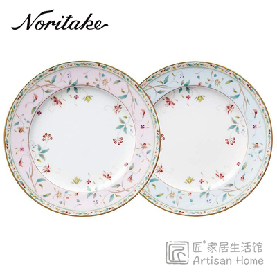 则武Noritake花更纱骨瓷早餐盘