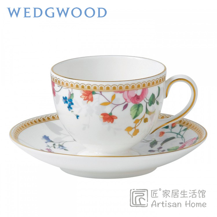 现货 英国Wedgwood金色玫瑰咖啡杯150ml茶杯Rose Gold进口骨瓷杯