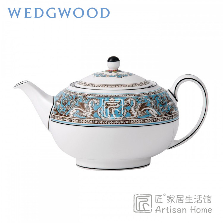 【咨询折扣】英国WEDGWOOD威基伍德丝绸之路骨瓷咖啡壶进口茶壶