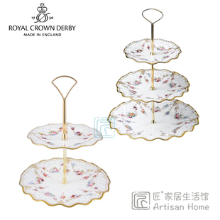 现货英国Royal Crown Derby德贝安东尼点心盘两层点心架三层