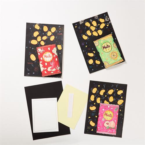 儿童益智玩具手工diy制作材料包美味的薯片美术画画幼儿园礼物E07