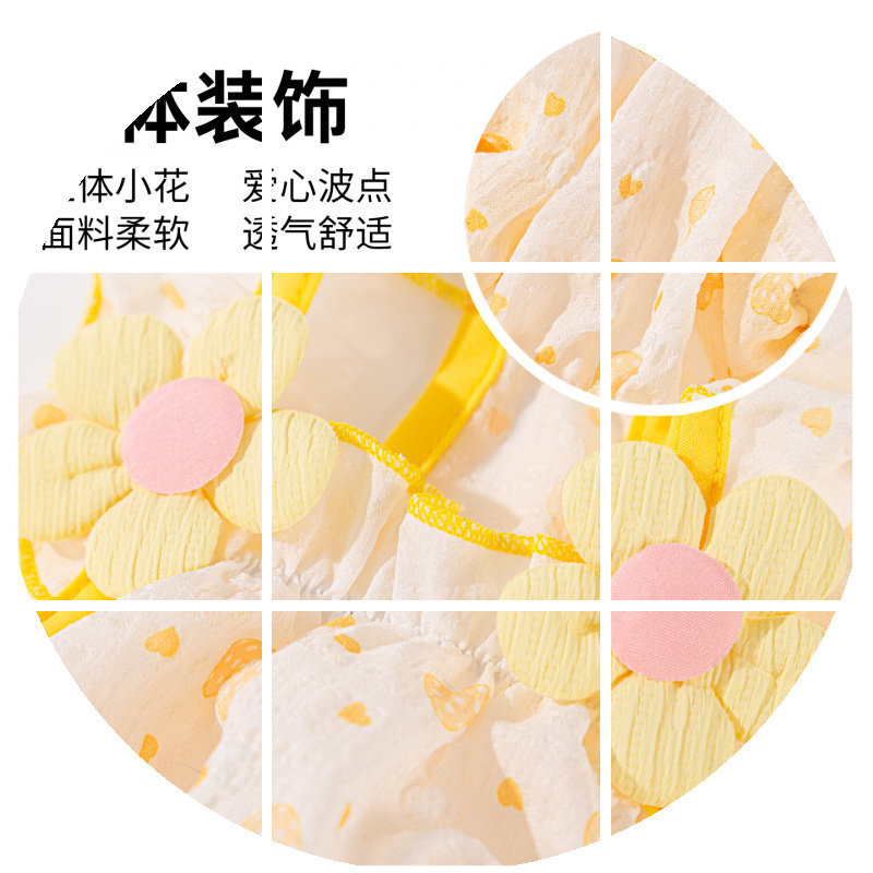 狗狗春夏季雪纺飞袖连衣裙