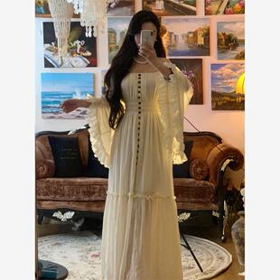 适合小个子的连衣裙轻奢高级感现货贾老板棉麻感觉2024春夏度假风