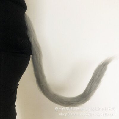 猫尾巴可凹凸长毛猫咪儿