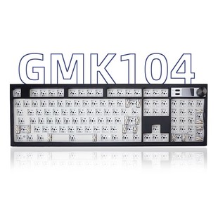 佐亚GMK104键三模机械键盘套件热插拔RGB蓝牙无线via客制化下灯位