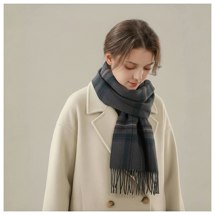 鹿王官方正品青年围巾/丝巾绵羊毛长方形加厚围巾/丝巾款羊绒男女