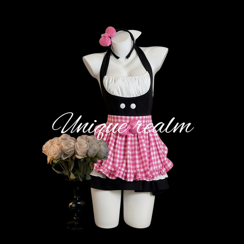 「粉格凯蒂」lolita风女仆睡裙