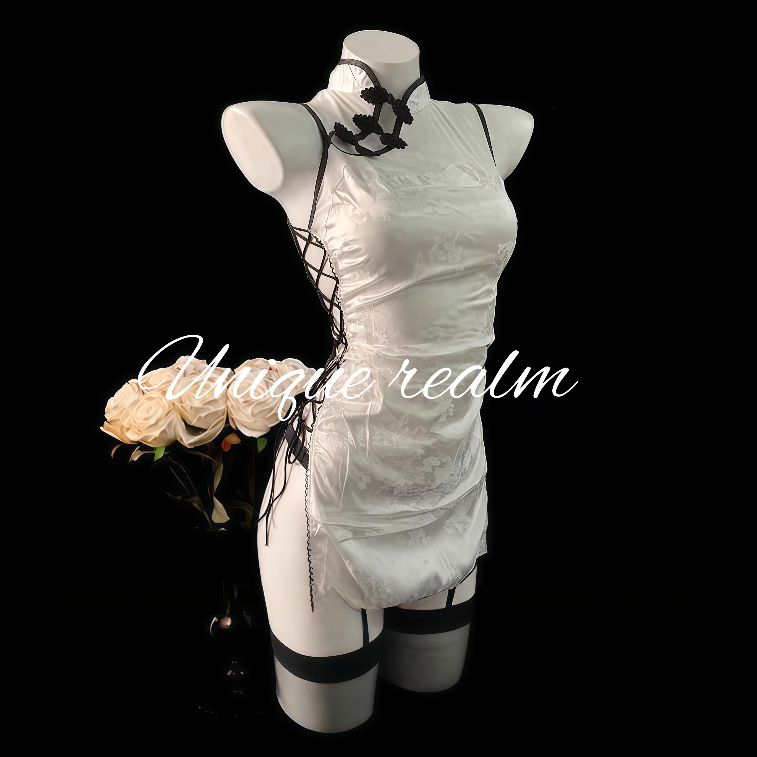 谧境「缚骨侍妾」性感睡裙情调御姐风旗袍制服纯欲战袍qqny内衣