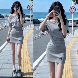 夏日穿搭一整套2026韩系高知得体小个子微胖绝美漂亮连衣裙子套装