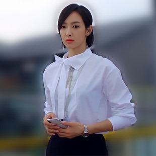 下一站是幸福宋茜贺繁星同款衣服春季新蝴蝶结百搭宽松长袖衬衫女