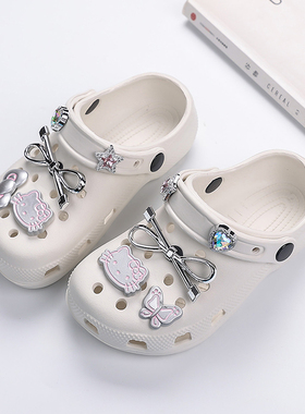 儿童拖鞋女童洞洞鞋夏防滑包头猫咪沙滩鞋休闲中大童网红透气凉拖