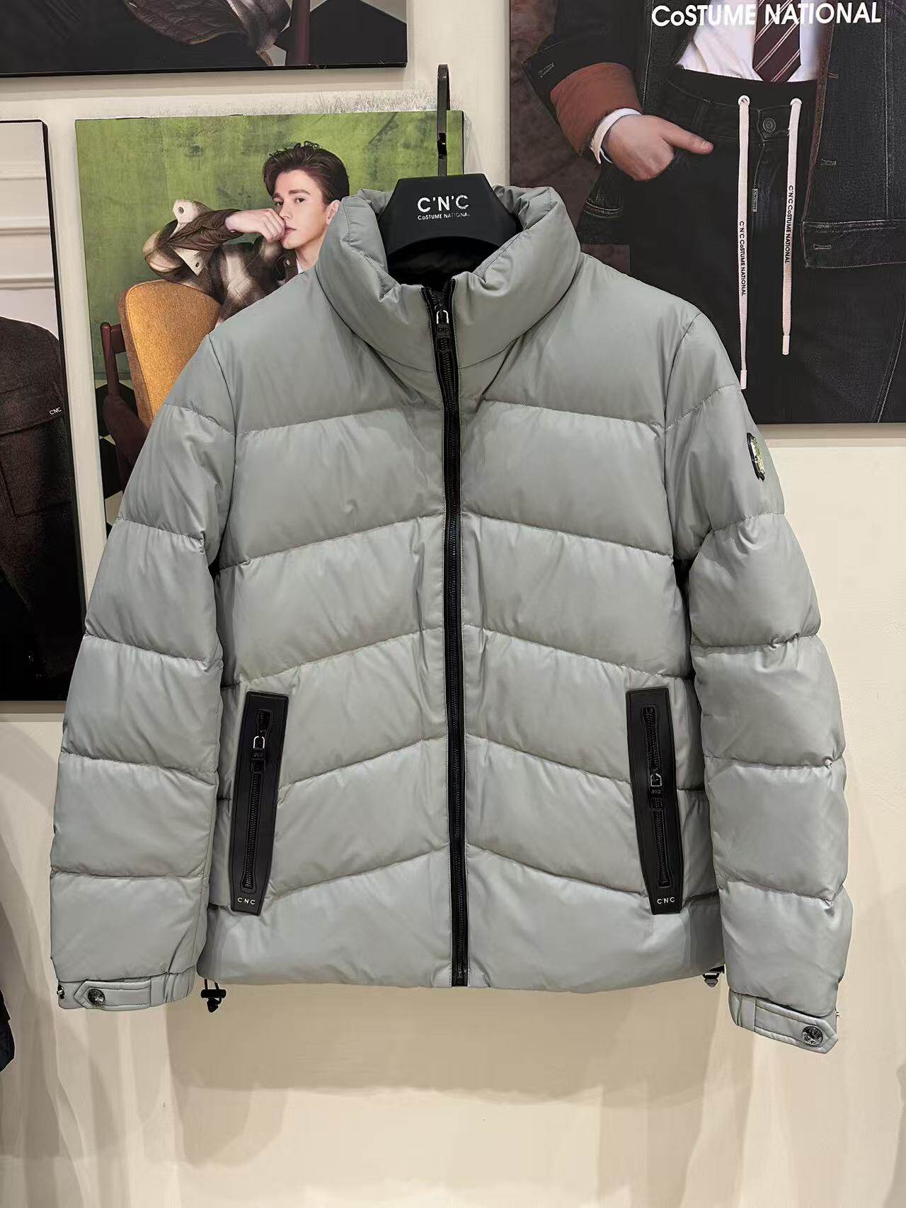CNC意大利原产正品秋冬男士羽绒服外套保暖立领拉链男装羽绒外套