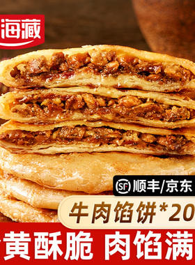 【20片】天海藏酥皮牛肉馅饼500g*4包 金黄酥脆方便速食半成品ZB