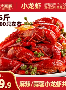 天海藏6斤约100只麻辣/蒜蓉小龙虾新鲜整虾加热即食夜宵肉质鲜嫩