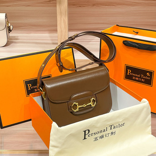 真皮包包女2025新款腋下百搭1955马鞍包单肩斜挎马衔扣包