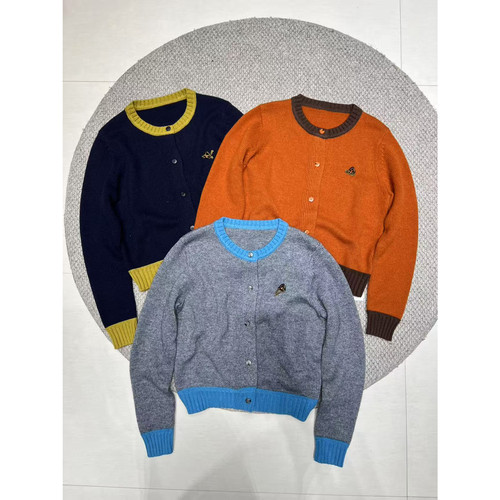 More..有熊-秋上新针织宽松拼色休闲保暖毛衣15015