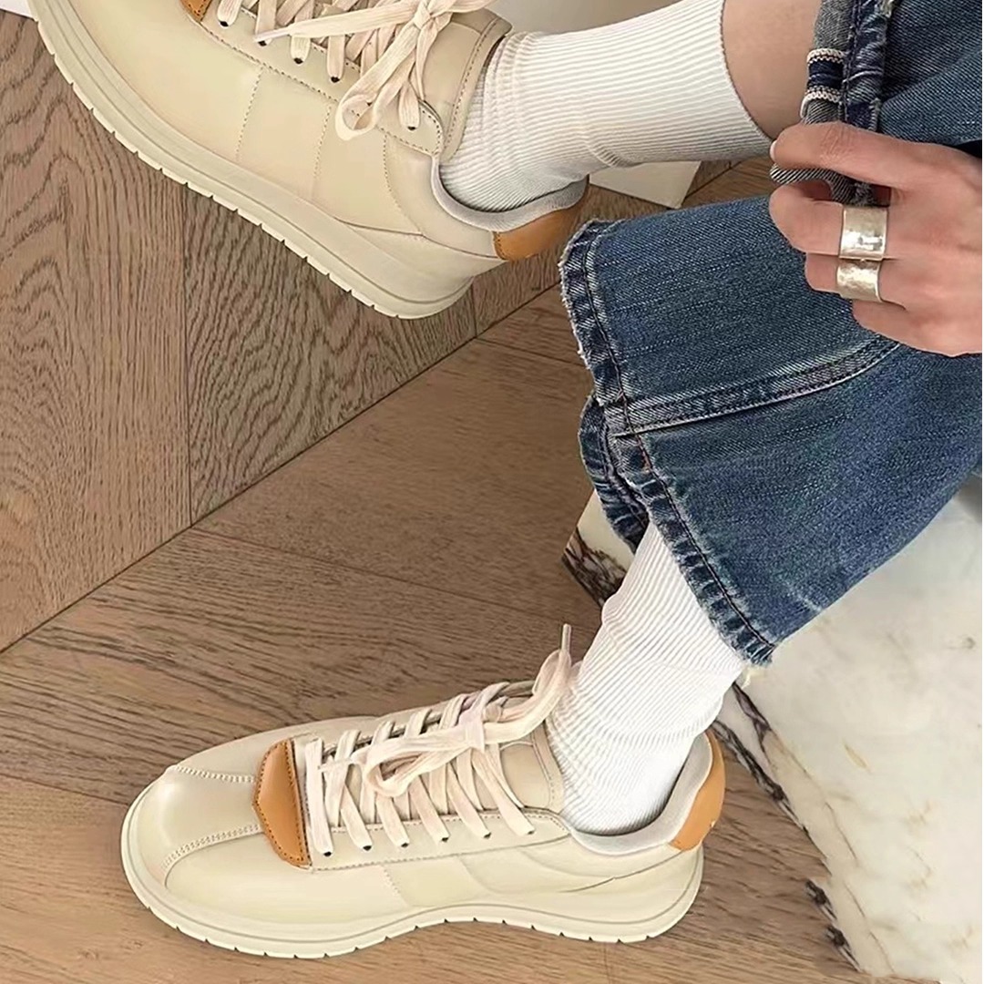 欧货真皮德训鞋女2026早春