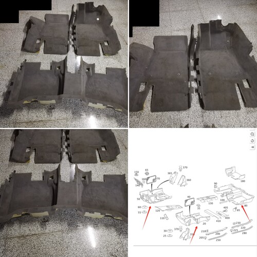 适用于奔驰S级W221 S300 S350 S400 S500 S600 灰色地毯 拆车件