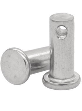 CZ五金304不锈钢销轴M3M4M5681012带孔销钉平头带孔销定位销GB882