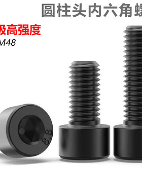 CZ五金8.8级内六角螺丝发黑全牙圆柱头杯头螺钉螺栓M3M4M5M6M8-24