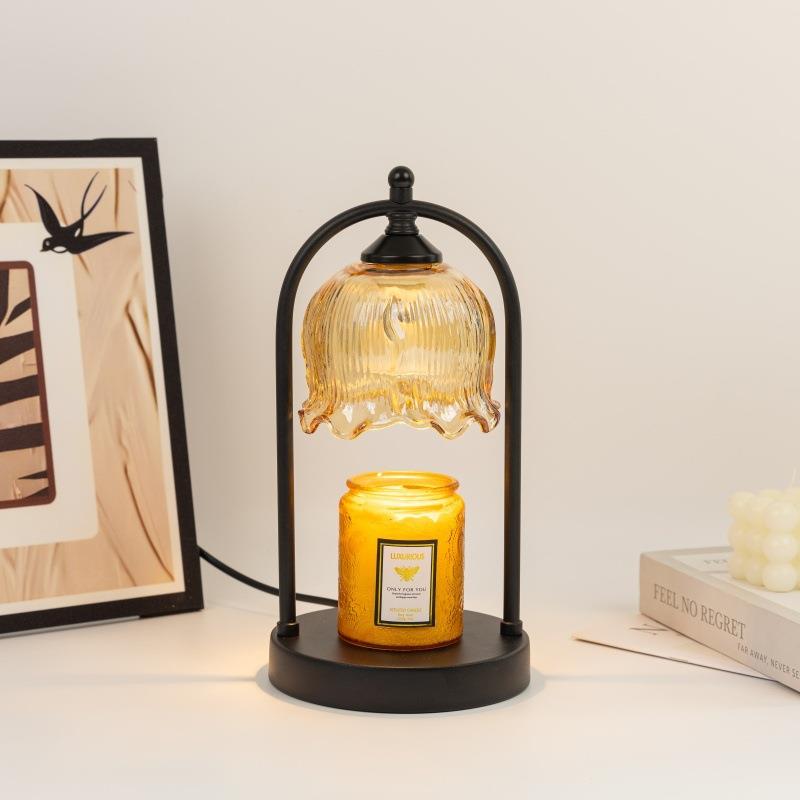 铃兰香薰融蜡灯法式复古卧室床头灯家居摆件氛围无火香氛台灯