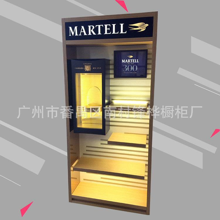 长期大量供应定zuo面贴实木皮木质红酒展柜 烟酒陈列展示柜