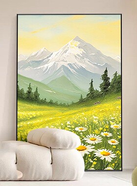 日照金山装饰画客厅落地画山水风景挂画沙发背景墙级感玄关壁画