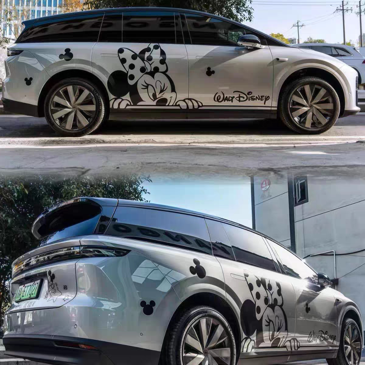 适用于理想i8 i6 L7  L9车身两侧个性卡通米奇涂装装饰彩贴拉花