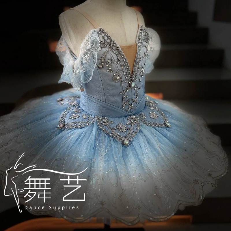 「美呆啦」定制款蓝鸟儿童成人芭蕾舞裙比赛紫丁香tutu裙