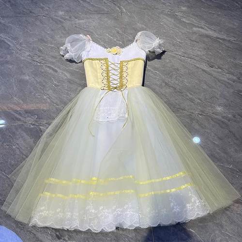 吉赛尔关不住的女儿葛蓓莉亚变奏芭蕾舞裙演出长裙儿童比赛定制服