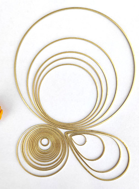 黄铜无缝圆圈 中国结手工DIY配件几何形 圆形水滴边框 首饰配件
