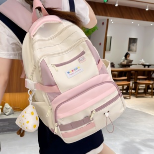 双肩包2025新款 初中女生书包小众ins风 高颜值背包女轻便旅游肩包