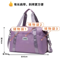 Светло-фиолетовый — через плечо [три накладных кармана, не расширяются] [страхование доставки]