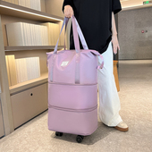 旅行包女轻便大容量拉杆包行李包旅游收纳袋折叠行李箱 带万向轮