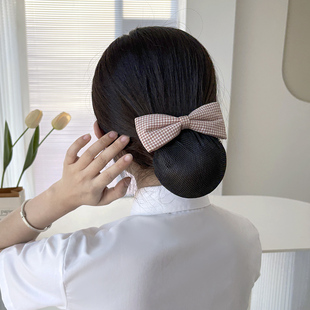 头花女网兜职业发网空姐工作盘头发护士头饰银行发饰清新2026新款
